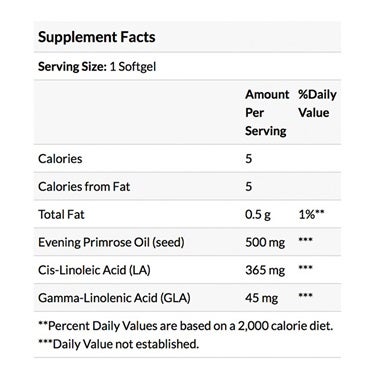 Nature's Bounty Evening Primrose Oil 500mg