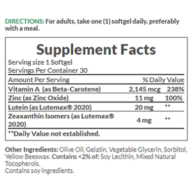 Nature's Bounty Lutein Blue Softgels